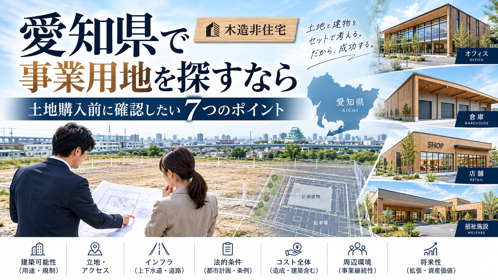 【土地購入前に必読】愛知県で事業用地を選ぶ際の7つのチェックポイント